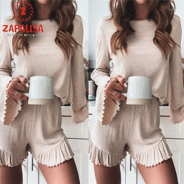 fashion women spring autumn 2 piece set o-neck flare long sleeve solid color slim elastic high waist slim hips shorts1, Gray
fashion women spring autumn 2 piece set o-neck flare long sleeve solid color slim elastic high waist slim hips shorts1, Gray