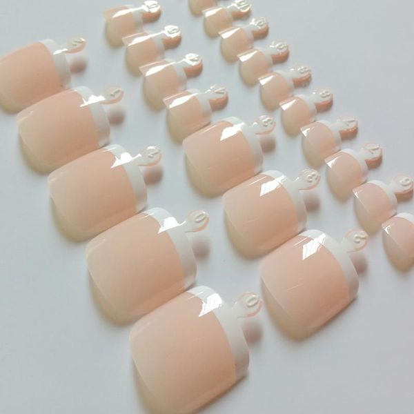 false nails 24pcs shiny natural light pink artificial fake toenails french with design diy lady foot nail art tip manicure tool, Red;gold
false nails 24pcs shiny natural light pink artificial fake toenails french with design diy lady foot nail art tip manicure tool, Red;gold