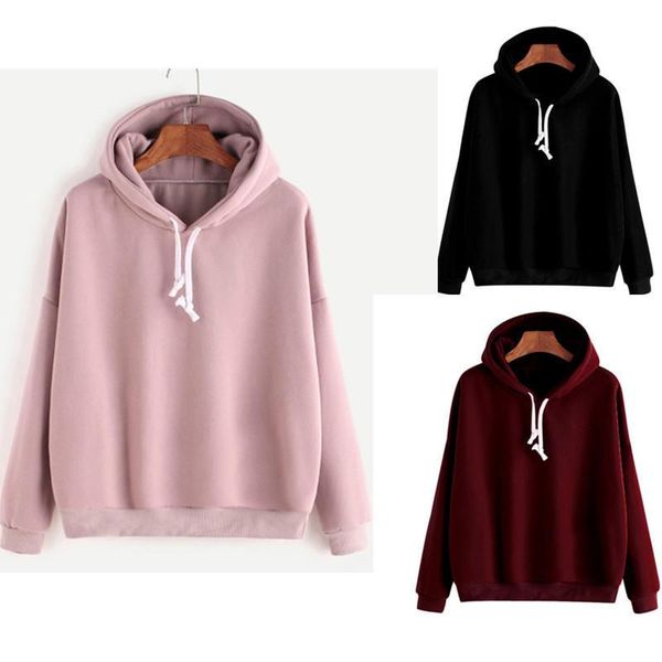 women's hoodies & sweatshirts womens casual hooded sweatshirt winter warm long sleeve loose pullover solid color drawstring, Black
women's hoodies & sweatshirts womens casual hooded sweatshirt winter warm long sleeve loose pullover solid color drawstring, Black