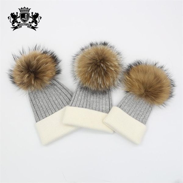 babies kids and parents winter warm knitted hats with real fur pompom soft angora family matching beanies y201024, Blue;gray
babies kids and parents winter warm knitted hats with real fur pompom soft angora family matching beanies y201024, Blue;gray