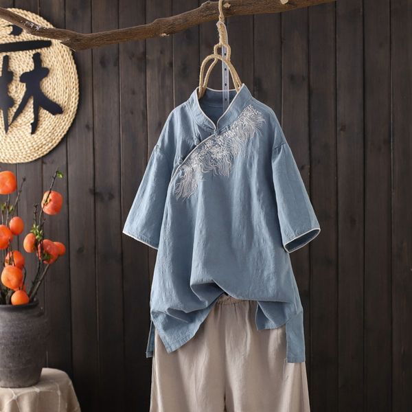 китайского t- хлопок белье стиль handmadet футболка лето художественного хлопок и лен вышитого стенда воротник рубашка zen чистого цвет чай, White
китайского t- хлопок белье стиль handmadet футболка лето художественного хлопок и лен вышитого стенда воротник рубашка zen чистого цвет чай, White