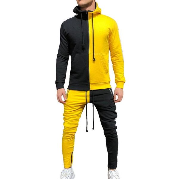 wenyujh tracksuit men's running set winter running two piece set hooded jacket +pants sport jogging suits jooging homme 201130, Gray
wenyujh tracksuit men's running set winter running two piece set hooded jacket +pants sport jogging suits jooging homme 201130, Gray