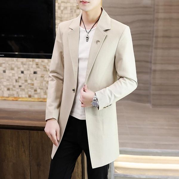 men's suits & blazers long coat in windbreaker for men 2021 spring and autumn business suit stylish hairstylist casual handsome single, White;black
men's suits & blazers long coat in windbreaker for men 2021 spring and autumn business suit stylish hairstylist casual handsome single, White;black