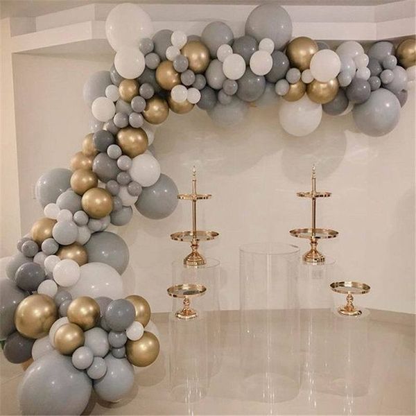 135pcs gray white latex balloons with gold metal balloons arch kit garland for wedding birthday party baby shower decoration 1027
135pcs gray white latex balloons with gold metal balloons arch kit garland for wedding birthday party baby shower decoration 1027