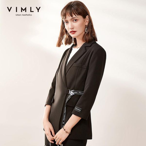 women's suits & blazers vimly women office lady elegant notched solid single buckle three quarter 2021 autumn clothes blazer feminino f, White;black
women's suits & blazers vimly women office lady elegant notched solid single buckle three quarter 2021 autumn clothes blazer feminino f, White;black