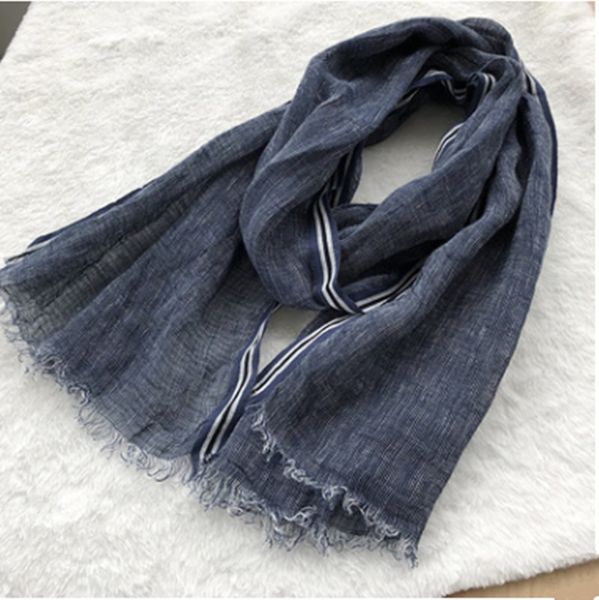 new style spring and summer leisure business men's linen scarf solid color clause versatile breathable shawl 201026, Blue;gray
new style spring and summer leisure business men's linen scarf solid color clause versatile breathable shawl 201026, Blue;gray
