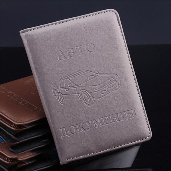 Pu Leather On Cover For Car Driving Documents Card Credit Holder Russian Driver License Bag Purse Wallet Case H Bbyojm