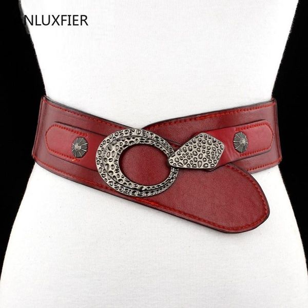 h9806 wide elastic waist belt women metal buckle waist seal korean retro high fashion quality waistband cummerbunds decoration, Black;brown
h9806 wide elastic waist belt women metal buckle waist seal korean retro high fashion quality waistband cummerbunds decoration, Black;brown