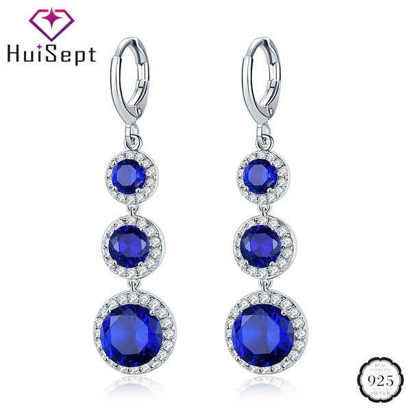 huisept fashion silver 925 women jewellery round shaped sapphire gemstone drop earrings for wedding ornaments wholesale, Black
huisept fashion silver 925 women jewellery round shaped sapphire gemstone drop earrings for wedding ornaments wholesale, Black