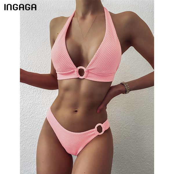 ingaga pink bikinis swimsuits bandage halter swimwear women push up biquini bathing suits special fabric swim suit 2020 bathers q0105, White;black
ingaga pink bikinis swimsuits bandage halter swimwear women push up biquini bathing suits special fabric swim suit 2020 bathers q0105, White;black