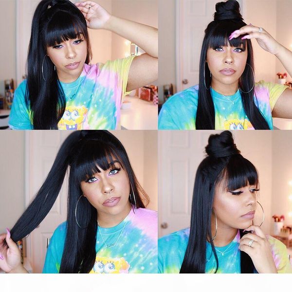 straight remy human hair wigs with bangs brazilian lace front wig with bangs gossip 13x4 wig human hair glueless wig for women, Black
straight remy human hair wigs with bangs brazilian lace front wig with bangs gossip 13x4 wig human hair glueless wig for women, Black