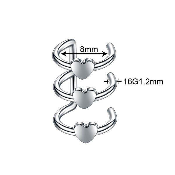 3pairs clip on wrap earring tragus stainless steel 3 rings ear cuff clip nose rings fake piercing body jewelry helix earrings q jlltie, Silver
3pairs clip on wrap earring tragus stainless steel 3 rings ear cuff clip nose rings fake piercing body jewelry helix earrings q jlltie, Silver