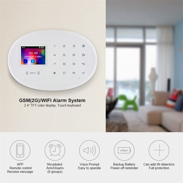 система kerui w20 wireless smart home wifi gsm безопасность с 2,4-дюймовым tft сенсорная панель rfid cardburglar сигнализации
система kerui w20 wireless smart home wifi gsm безопасность с 2,4-дюймовым tft сенсорная панель rfid cardburglar сигнализации