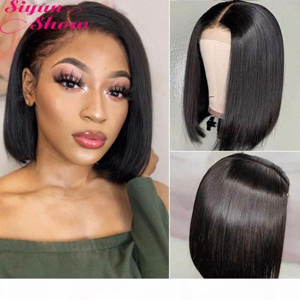 siyun show short bob wigs 4x4 lace closure wig brazilian straight human hair wigs for black women 150% perruque cheveux humain, Black;brown
siyun show short bob wigs 4x4 lace closure wig brazilian straight human hair wigs for black women 150% perruque cheveux humain, Black;brown