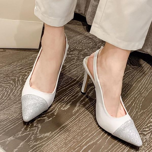 european mixed color bling pointed toe slingback women pumps stiletto high heels shoes women fairy buckle band mujer bombas 2020, Black
european mixed color bling pointed toe slingback women pumps stiletto high heels shoes women fairy buckle band mujer bombas 2020, Black