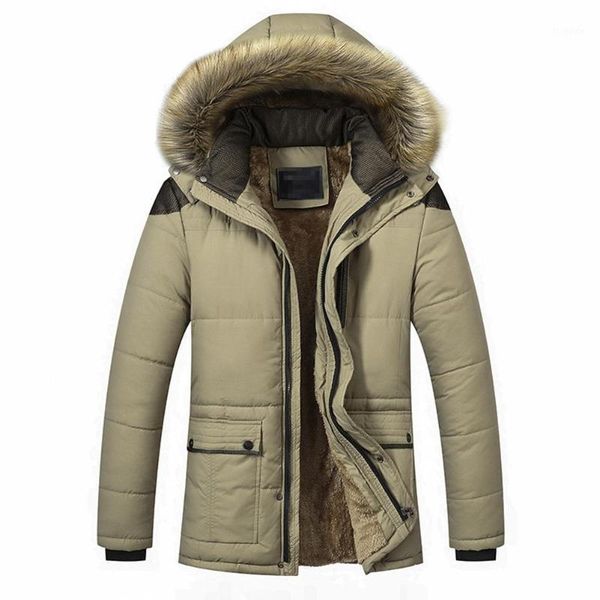 men down coats winter thicken warm faux fur collar cotton jacket zipper hooded outwear coat fashion 20191, Black
men down coats winter thicken warm faux fur collar cotton jacket zipper hooded outwear coat fashion 20191, Black