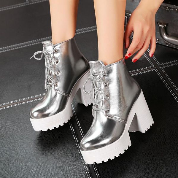 ymechic 2020 winter ladies ankle motorcycle boots gold silver patent leather punk gothic lace up platform high block heel shoes1, Black
ymechic 2020 winter ladies ankle motorcycle boots gold silver patent leather punk gothic lace up platform high block heel shoes1, Black