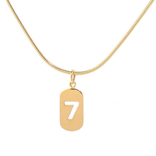 jioromy minimalist stainless steel lucky 7 pendant necklaces statement figure geometric chokers classic designed charms necklace, Golden;silver
jioromy minimalist stainless steel lucky 7 pendant necklaces statement figure geometric chokers classic designed charms necklace, Golden;silver