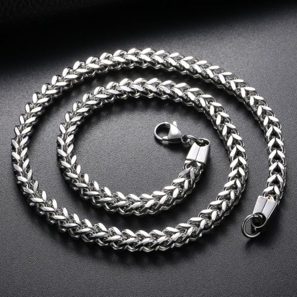 hip hop necklaces for men 5mm weaver link chain long necklace 316l stainless steel jewelry choker collier korea accessory bijoux, Silver
hip hop necklaces for men 5mm weaver link chain long necklace 316l stainless steel jewelry choker collier korea accessory bijoux, Silver