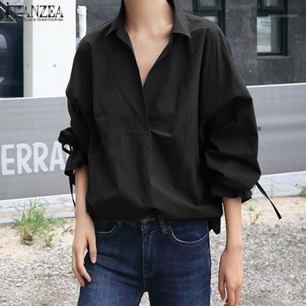 women's blouses & shirts 2021 zanzea elegant women autumn long sleeve blouse lapel neck ruffles shirt female work blusas solid loose c, White
women's blouses & shirts 2021 zanzea elegant women autumn long sleeve blouse lapel neck ruffles shirt female work blusas solid loose c, White