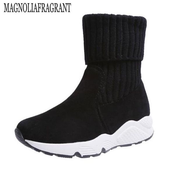 winter fashion knitting socks sneakers stretch ankle boots woman soft turned-over snow shoes women plush platform boots ay143, Black
winter fashion knitting socks sneakers stretch ankle boots woman soft turned-over snow shoes women plush platform boots ay143, Black