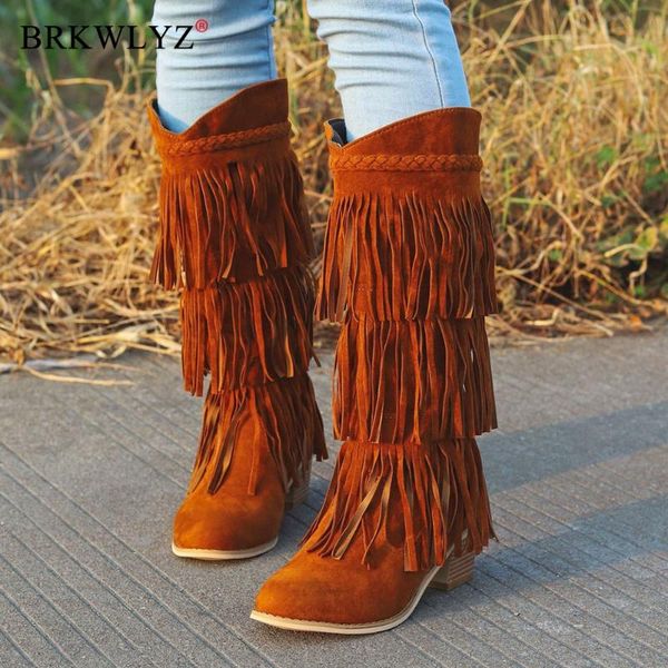 2020 new classic autumn retro fringe boots high chunky heels boots women mid-calf western shoes woman botas mujer, Black
2020 new classic autumn retro fringe boots high chunky heels boots women mid-calf western shoes woman botas mujer, Black