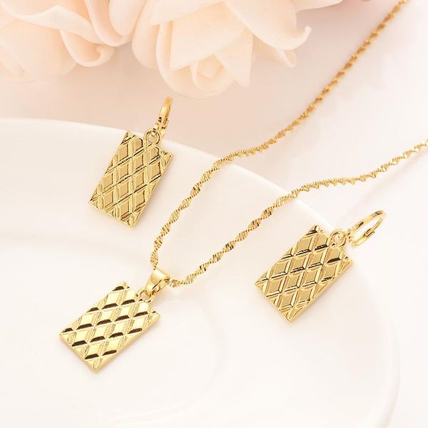 europe geometric square jewelry set chain women nigerian wedding 18 k solid gold gf multi layer necklace pendant earring, Silver
europe geometric square jewelry set chain women nigerian wedding 18 k solid gold gf multi layer necklace pendant earring, Silver