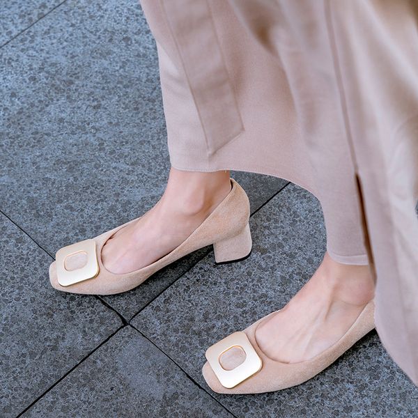 2020 woman 31-43 large high soft suede metal buckle pumps mid block heels shoes two inches foot good quality myur, Black
2020 woman 31-43 large high soft suede metal buckle pumps mid block heels shoes two inches foot good quality myur, Black