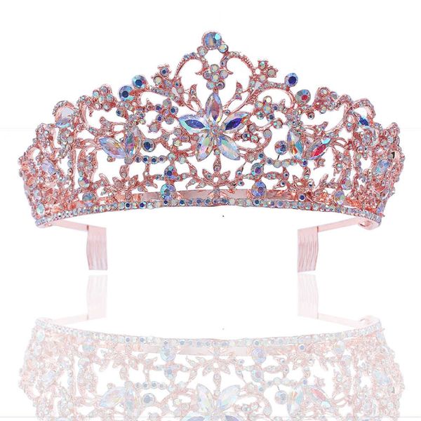 wedding bridal crown rose gold inlaid with golden diamond hairband headdress round crown
wedding bridal crown rose gold inlaid with golden diamond hairband headdress round crown