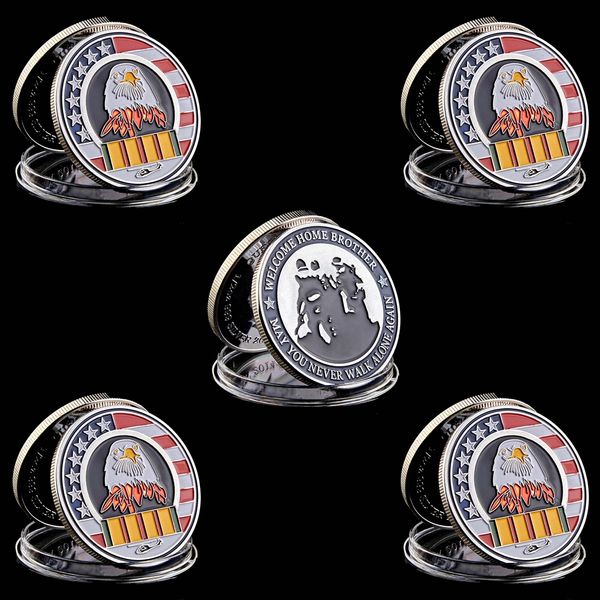 5pcs usa silver bald eagle craft welcome home brother military challenge coin collect
5pcs usa silver bald eagle craft welcome home brother military challenge coin collect