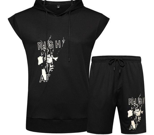 mens summer clothing sleeveless sports set men tracksuit summer hoodies and shorts set fashion clothes men gym clothes sweatsuit, Gray
mens summer clothing sleeveless sports set men tracksuit summer hoodies and shorts set fashion clothes men gym clothes sweatsuit, Gray