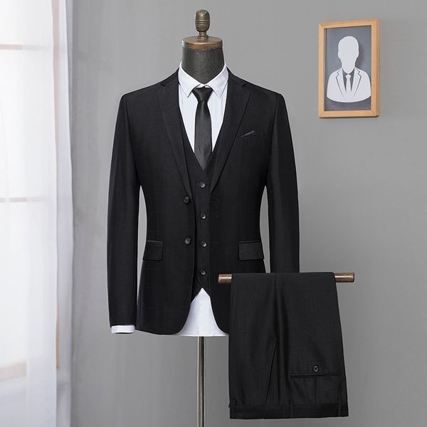 2021 New Male Spring Classic Pieces Business Suit Men's Only Wedding Clothes 4HR8, White;black
2021 New Male Spring Classic Pieces Business Suit Men's Only Wedding Clothes 4HR8, White;black