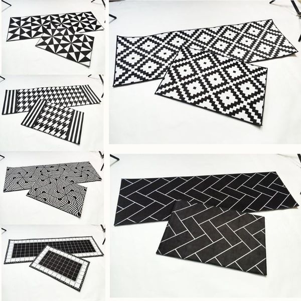 RAYUAN Nordic Style Flannel Black and White Geometric Kitchen Floor Mats Door Mat Long Carpets Anti-slip Doormat Area Rug
RAYUAN Nordic Style Flannel Black and White Geometric Kitchen Floor Mats Door Mat Long Carpets Anti-slip Doormat Area Rug