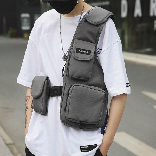 men's vests men retro fashion streetwear trend hip hop vest coat male female japan korea style loose function waistcoat sleeveless jack, Black;white
men's vests men retro fashion streetwear trend hip hop vest coat male female japan korea style loose function waistcoat sleeveless jack, Black;white