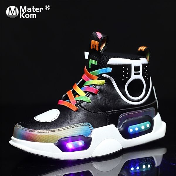 children's lighted shoes boys girls glowing sneakers luminous for kids krasovki with backlight led slippers y201028, Black
children's lighted shoes boys girls glowing sneakers luminous for kids krasovki with backlight led slippers y201028, Black