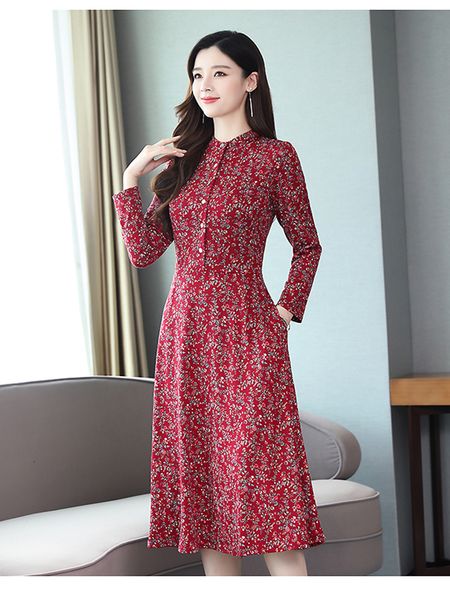 2021 new mode new printed the casual floral line long sleeve tall retro gown fine autumn dress women's clothing h0096, Black;gray
2021 new mode new printed the casual floral line long sleeve tall retro gown fine autumn dress women's clothing h0096, Black;gray
