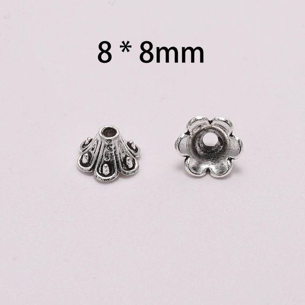 50pcs lot 8mm 6 petals tibetan flower loose sparer end bead caps cone for diy jewelry making findings earrings h jlllwn, Silver
50pcs lot 8mm 6 petals tibetan flower loose sparer end bead caps cone for diy jewelry making findings earrings h jlllwn, Silver