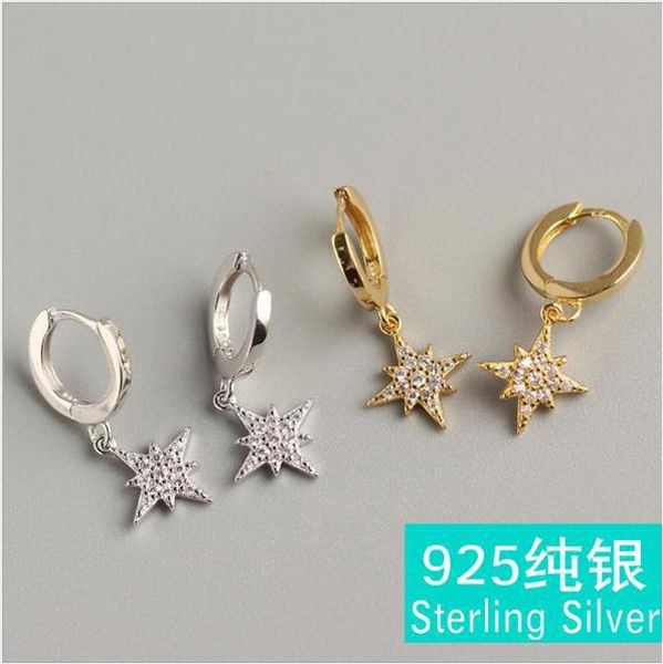 s925 sterling silver luxurious diamond flower star design earrings 925 hoop huggies inlaid with crystal zircon, Golden;silver
s925 sterling silver luxurious diamond flower star design earrings 925 hoop huggies inlaid with crystal zircon, Golden;silver