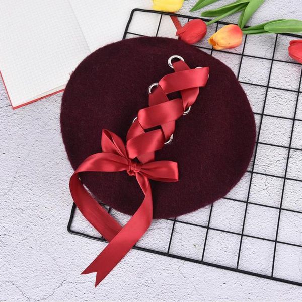 bandage elegant bow beret beanie harajuku cute sweet round french straps black fshionable winter warm daily casual hat, Blue;gray
bandage elegant bow beret beanie harajuku cute sweet round french straps black fshionable winter warm daily casual hat, Blue;gray
