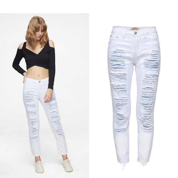 2020 female hit new wind wear loose straight leg torn punk amendment white color jeans 89ne, Blue
2020 female hit new wind wear loose straight leg torn punk amendment white color jeans 89ne, Blue