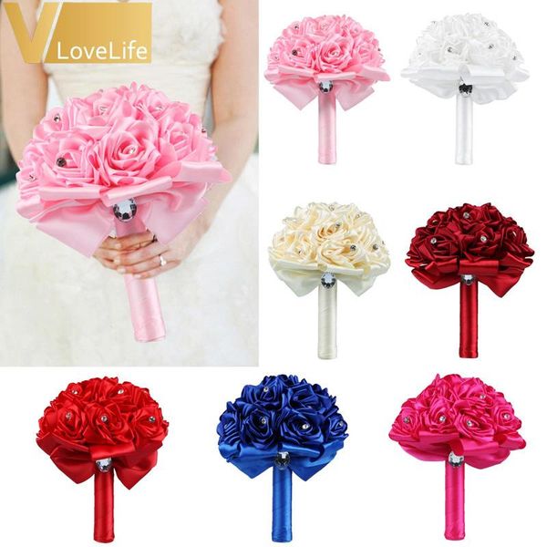 beautiful handmade artificial satin rose flower posy rhinestone wedding bridal bouquet supplies wedding bouquet decorations
beautiful handmade artificial satin rose flower posy rhinestone wedding bridal bouquet supplies wedding bouquet decorations