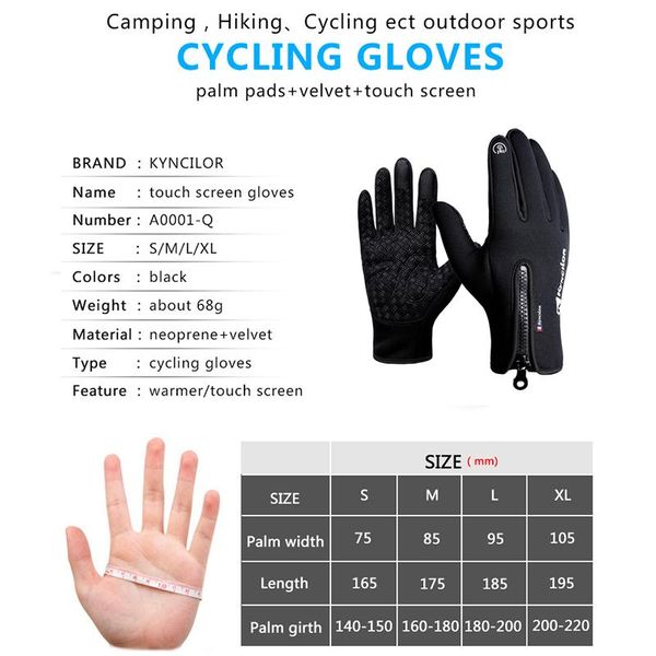 kyncilor outdoor sports hiking cycling gloves winter windser waterproof velvet hiking touch screen cycling gloves bbyaqh alice_bag, Black
kyncilor outdoor sports hiking cycling gloves winter windser waterproof velvet hiking touch screen cycling gloves bbyaqh alice_bag, Black