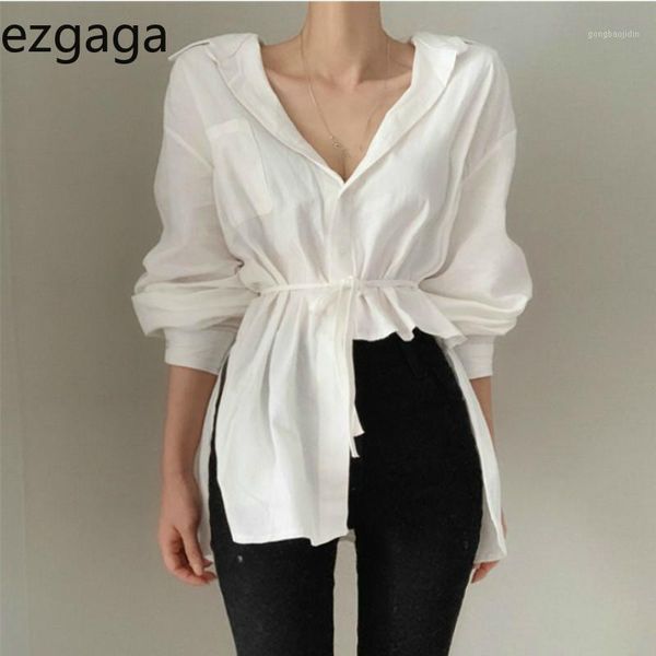 ezgaga french style office lady shirts chic turn-down collar long sleeve white slim waist lace up irregular shirts women 1
ezgaga french style office lady shirts chic turn-down collar long sleeve white slim waist lace up irregular shirts women 1
