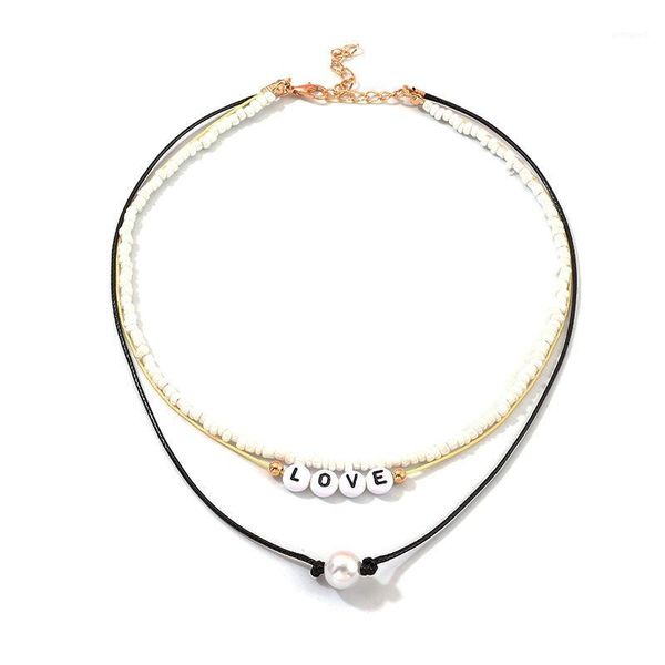 chokers beads letter love pearl choker necklace for women jewelry collares friends girl chains accessories aesthetics suspension xl101871, Golden;silver
chokers beads letter love pearl choker necklace for women jewelry collares friends girl chains accessories aesthetics suspension xl101871, Golden;silver