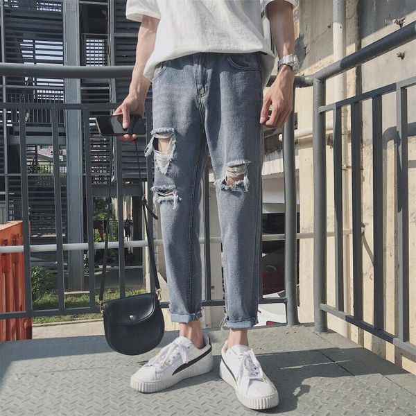 wholesale 2020 wide leg handsome ripped jeans beggar ankle length hong kong style pants men loose straight harem trousers mens1, Blue
wholesale 2020 wide leg handsome ripped jeans beggar ankle length hong kong style pants men loose straight harem trousers mens1, Blue