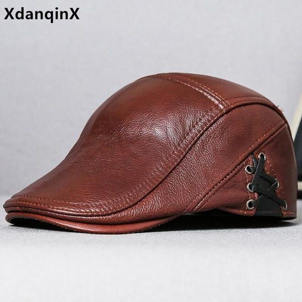 berets xdanqinx novelty natural genuine leather cap winter warm men's cowhide simple men brands hats dad's snapback caps, Blue;gray
berets xdanqinx novelty natural genuine leather cap winter warm men's cowhide simple men brands hats dad's snapback caps, Blue;gray