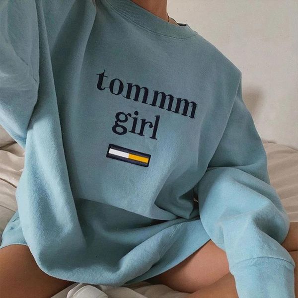 vintage blue letter print crewneck sweatshirt women girls oversized loose casual pullovers 2021autumn new fashion plus size, Black
vintage blue letter print crewneck sweatshirt women girls oversized loose casual pullovers 2021autumn new fashion plus size, Black