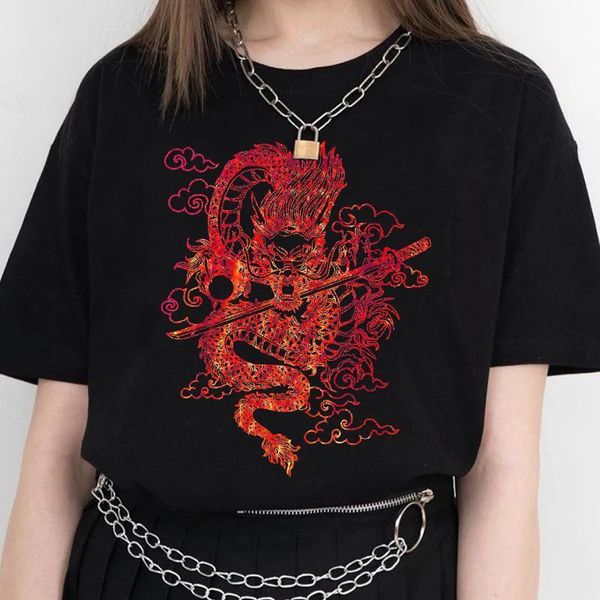 woman tshirts goth pure cotton dragon print harajuku t-shirt cartoon street retro print short sleeve clothes t shirt1, White
woman tshirts goth pure cotton dragon print harajuku t-shirt cartoon street retro print short sleeve clothes t shirt1, White