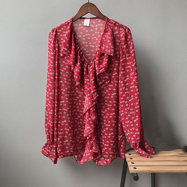 2021 new chiffion women ruffles sleeve blouse korean janpan spring floral printed v neck sweet lady work shirts blouses tv8o, White
2021 new chiffion women ruffles sleeve blouse korean janpan spring floral printed v neck sweet lady work shirts blouses tv8o, White