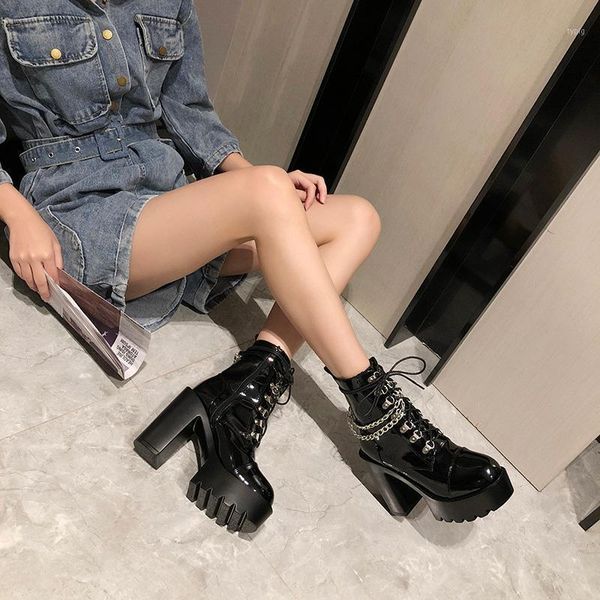 boots black leather motorcycle chunky sole bordered platform lace up metal decor ankle plus size punk shoes women ymb2681
boots black leather motorcycle chunky sole bordered platform lace up metal decor ankle plus size punk shoes women ymb2681